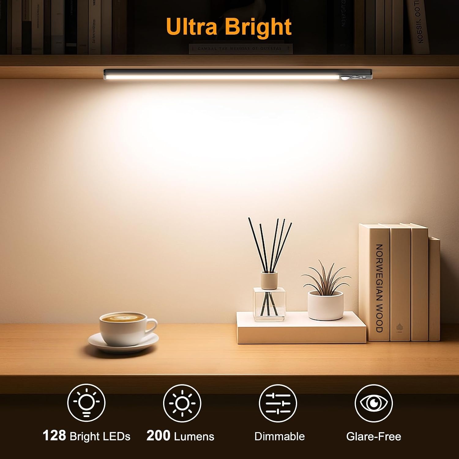 image:imageGritin 375cm Unterbauleuchte Kche LED Schrankbeleuchtung SilberSchwarz