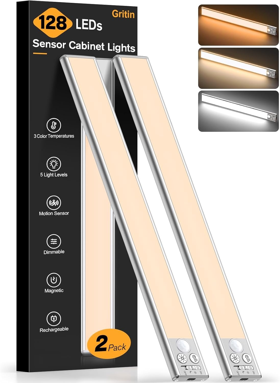 image:imageGritin 375cm Unterbauleuchte Kche LED Schrankbeleuchtung SilberSilber
