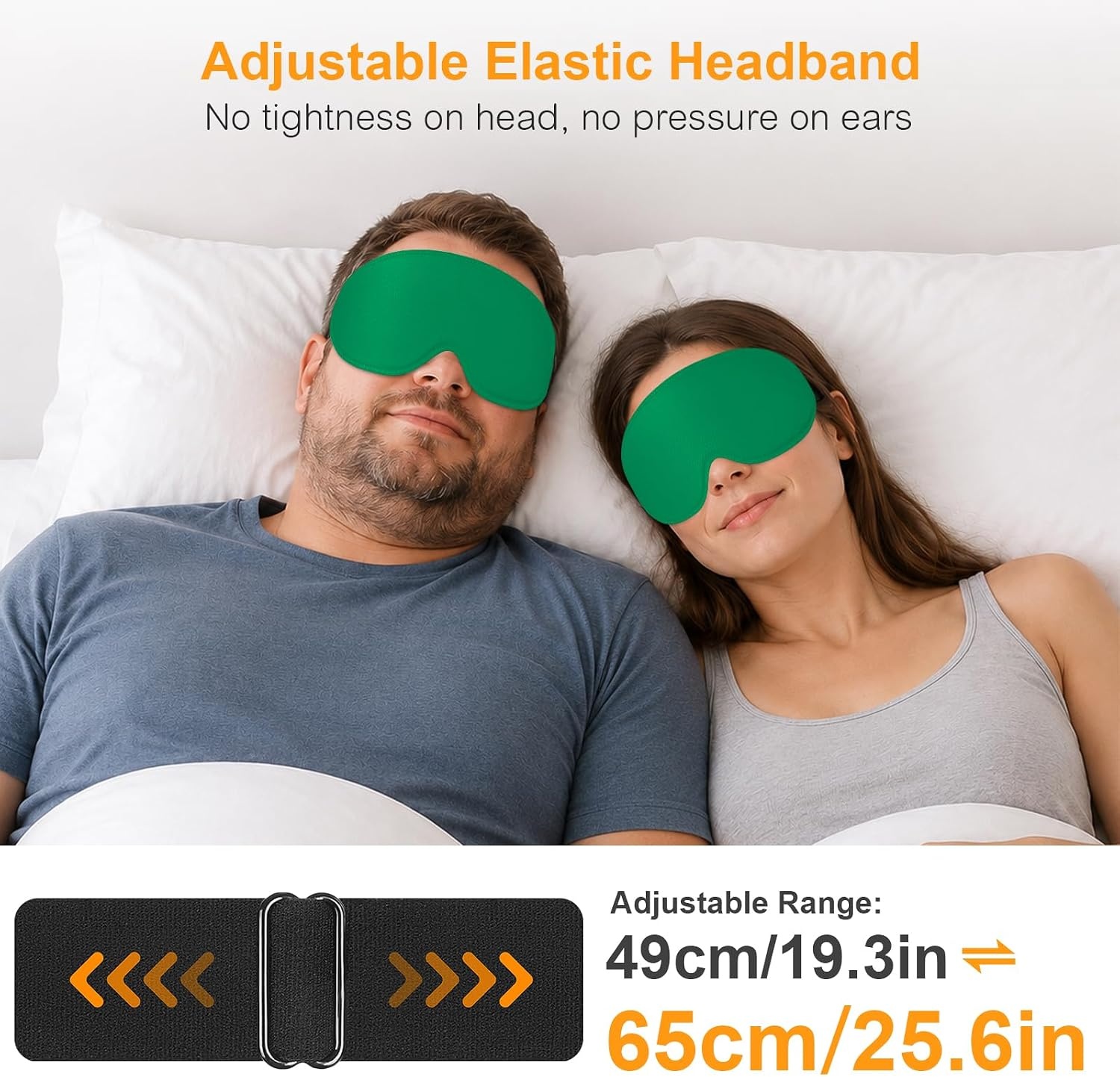 image:imageGritin 3D Schlafmaske fr Seitenschlfer Atmungsaktive amp LichtblockierendGrn