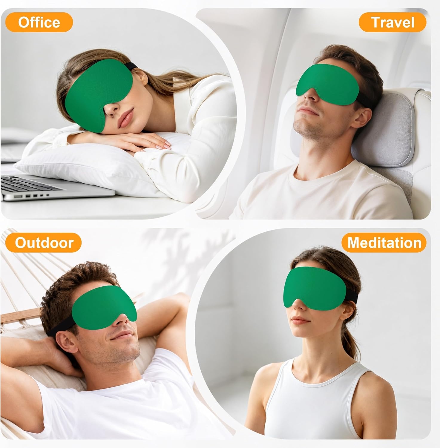 image:imageGritin 3D Schlafmaske fr Seitenschlfer Atmungsaktive amp LichtblockierendGrn