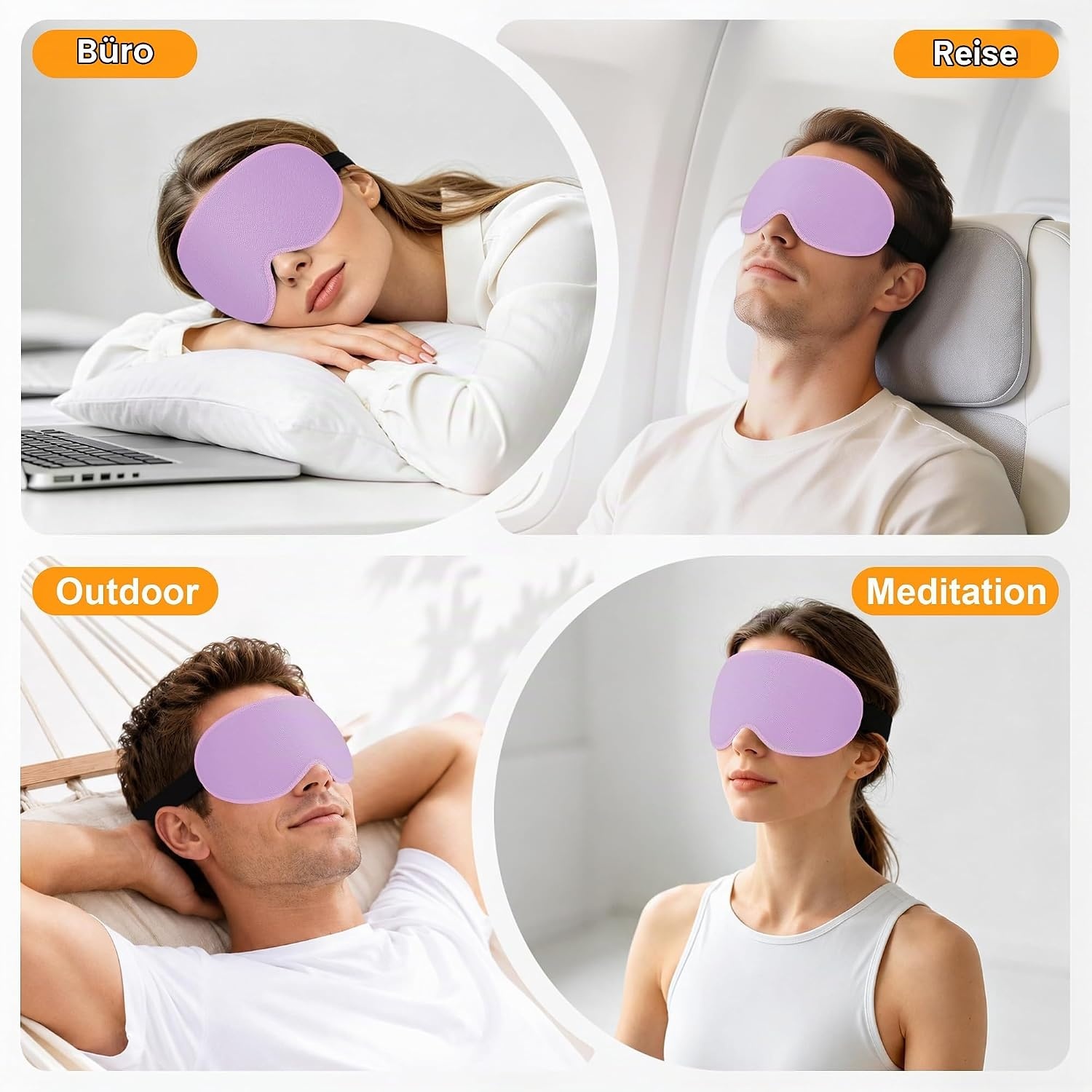 image:imageGritin 3D Schlafmaske fr Seitenschlfer Atmungsaktive amp LichtblockierendLila