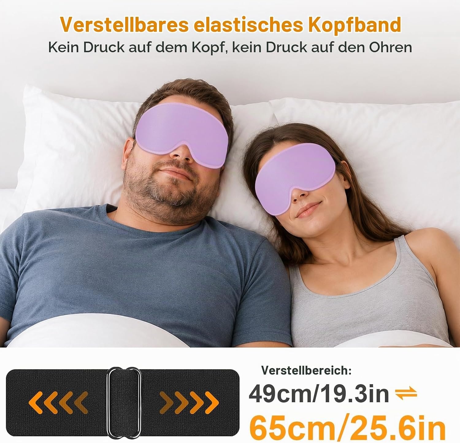 image:imageGritin 3D Schlafmaske fr Seitenschlfer Atmungsaktive amp LichtblockierendLila