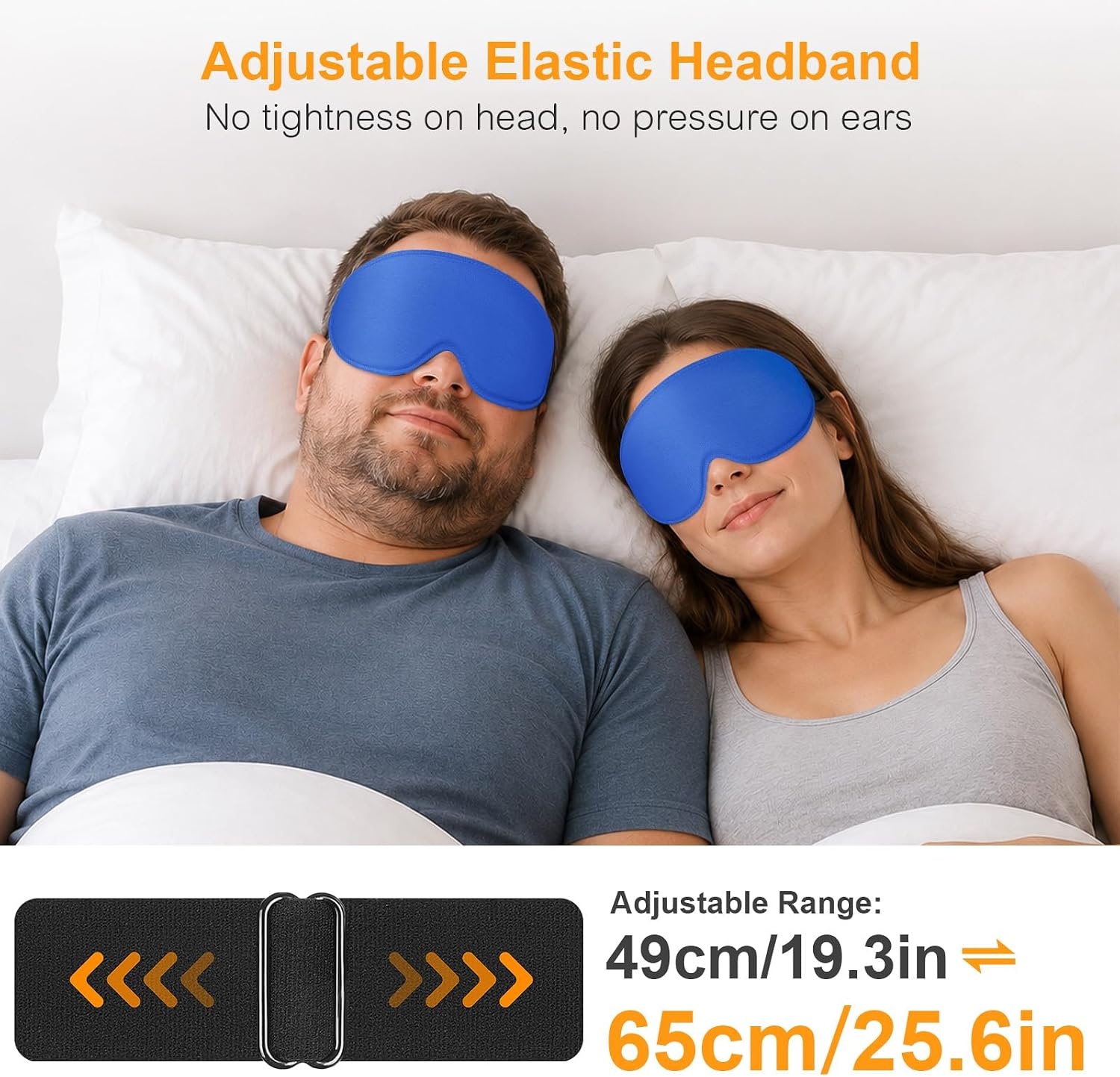 image:imageGritin 3D Schlafmaske fr Seitenschlfer Atmungsaktive amp LichtblockierendMarineblau