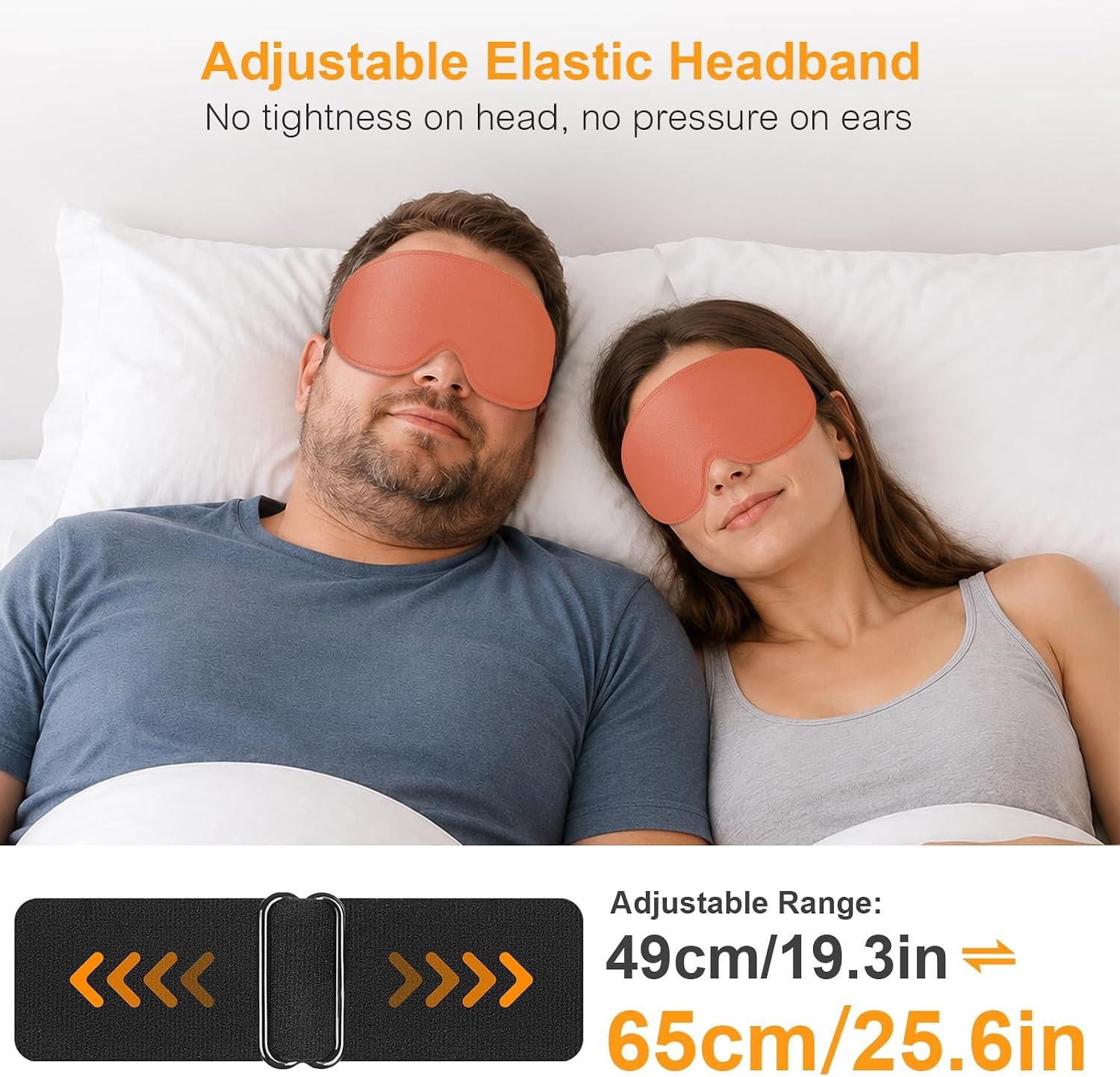 image:imageGritin 3D Schlafmaske fr Seitenschlfer Atmungsaktive amp LichtblockierendRotbraun