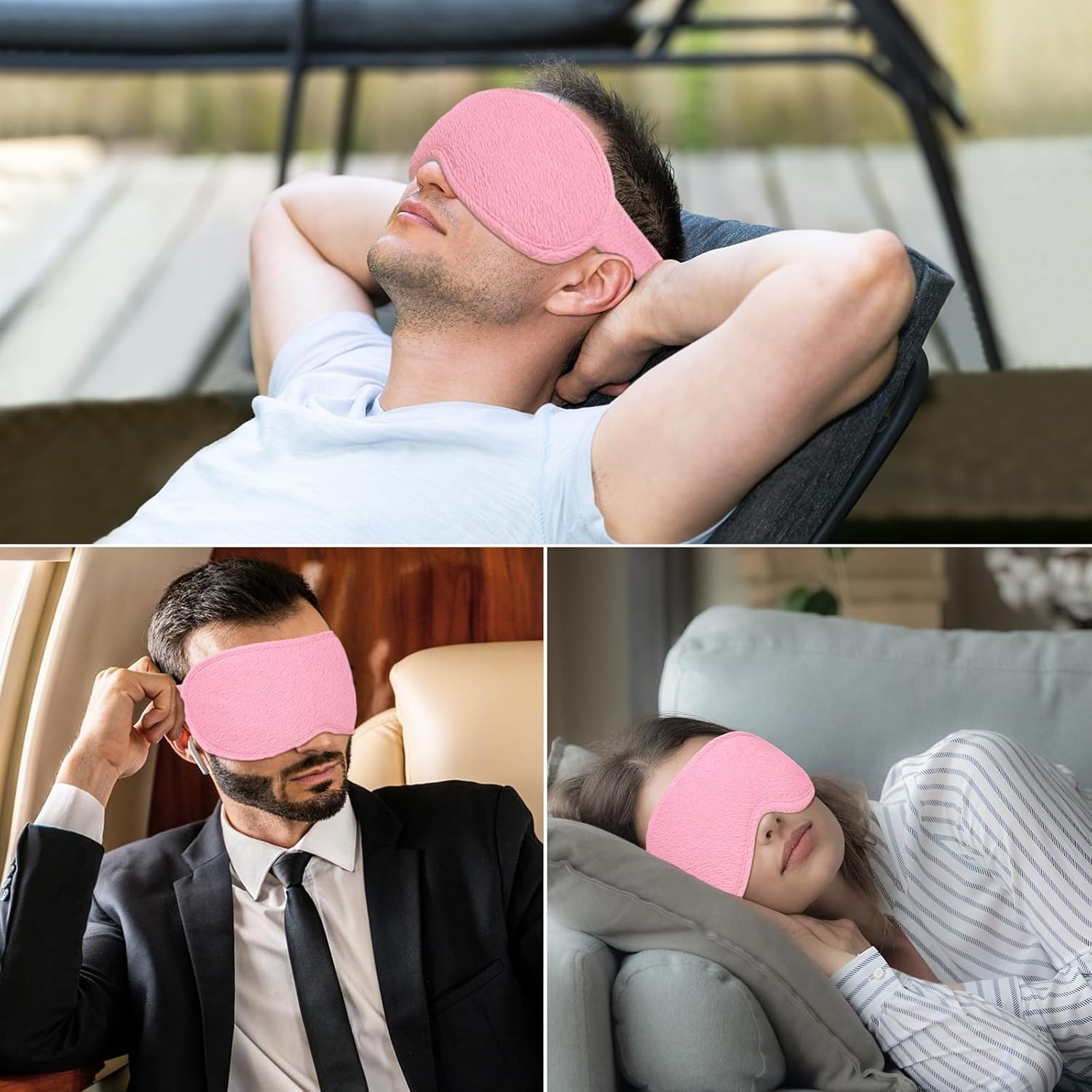 image:imageGritin 3D Schlafmaske fr Seitenschlfer Upgrade Atmungsaktive SchlafbrilleRosa