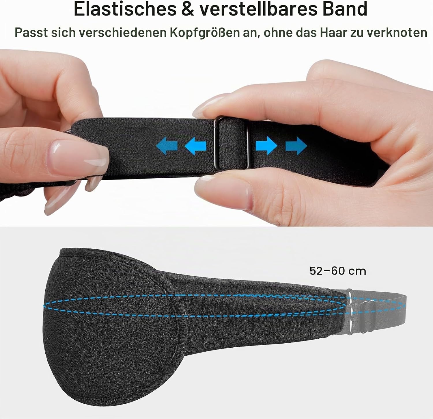 image:imageGritin 3D Schlafmaske fr Seitenschlfer Upgrade Atmungsaktive SchlafbrilleSchwarz