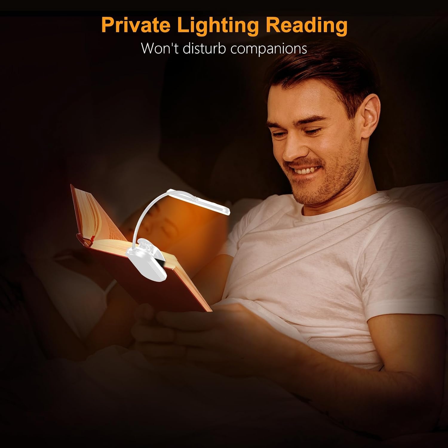 image:imageGritin Leselampe Buch Klemme 19 LEDs Aufladbare Buchlampe mit 3 LichtfarbeWei