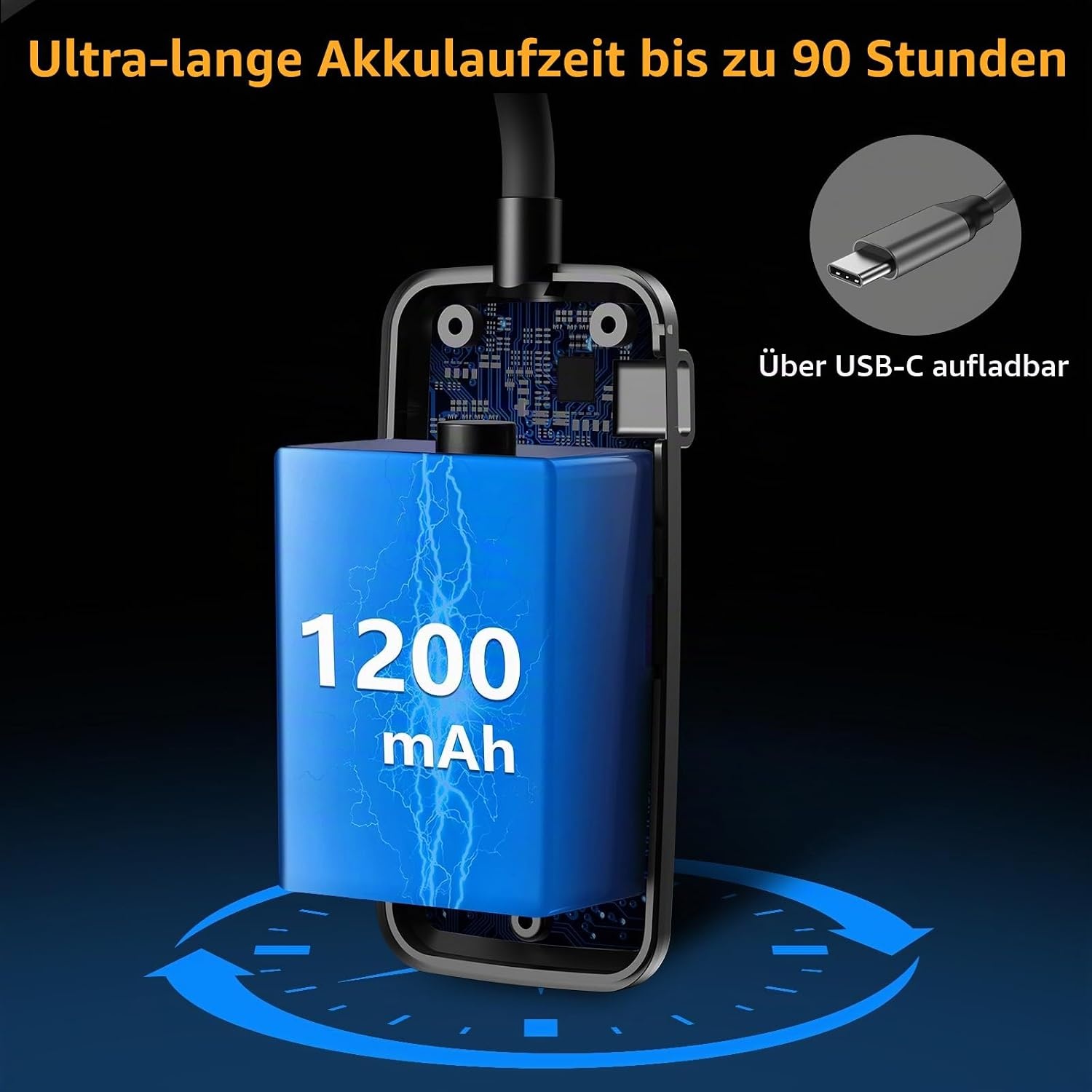 image:imageGritin Leselampe Buch Klemme USB Aufladbare Buchlampe mit 19 LEDsSchwarz