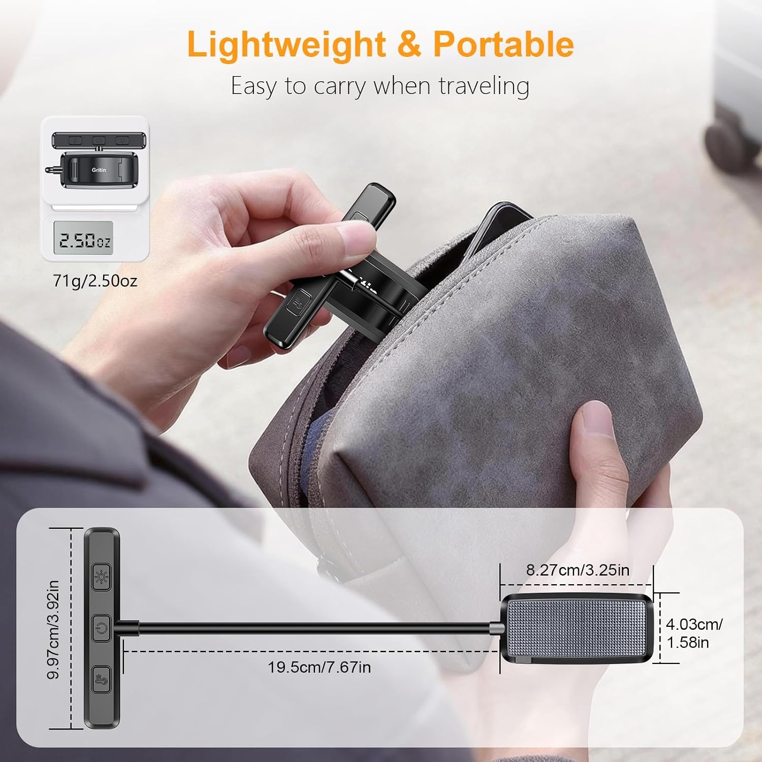 image:imageGritin Leselampe Buch Klemme USB Aufladbare Buchlampe mit 19 LEDsSchwarz