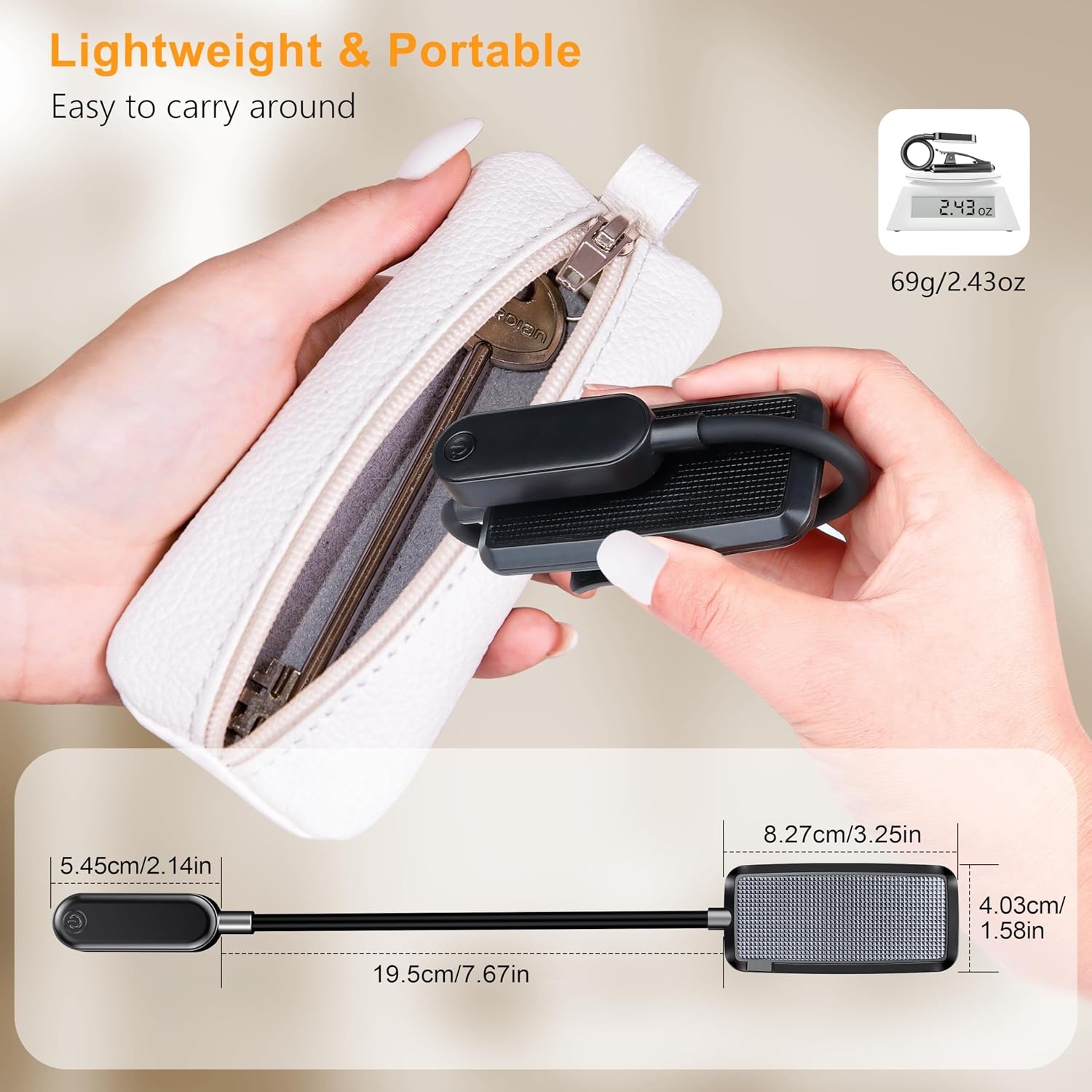 image:imageGritin Leselampe Buch Klemme USB C Wiederaufladbare Buchlampe mit 16 LEDsSchwarz