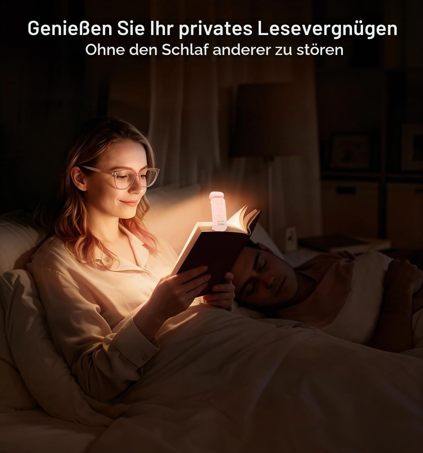 image:imageGritin Leselampe Buch Klemme Wiederaufladbare Buchlampe mit 7 LEDsPink