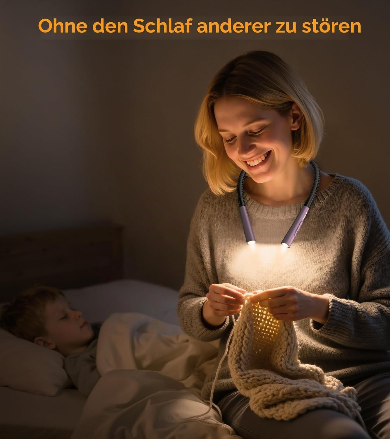 image:imageGritin Leselampe Hals Buchlampe 4 Farben amp 5 Helligkeit Stufenlos DimmbarNachtviolett