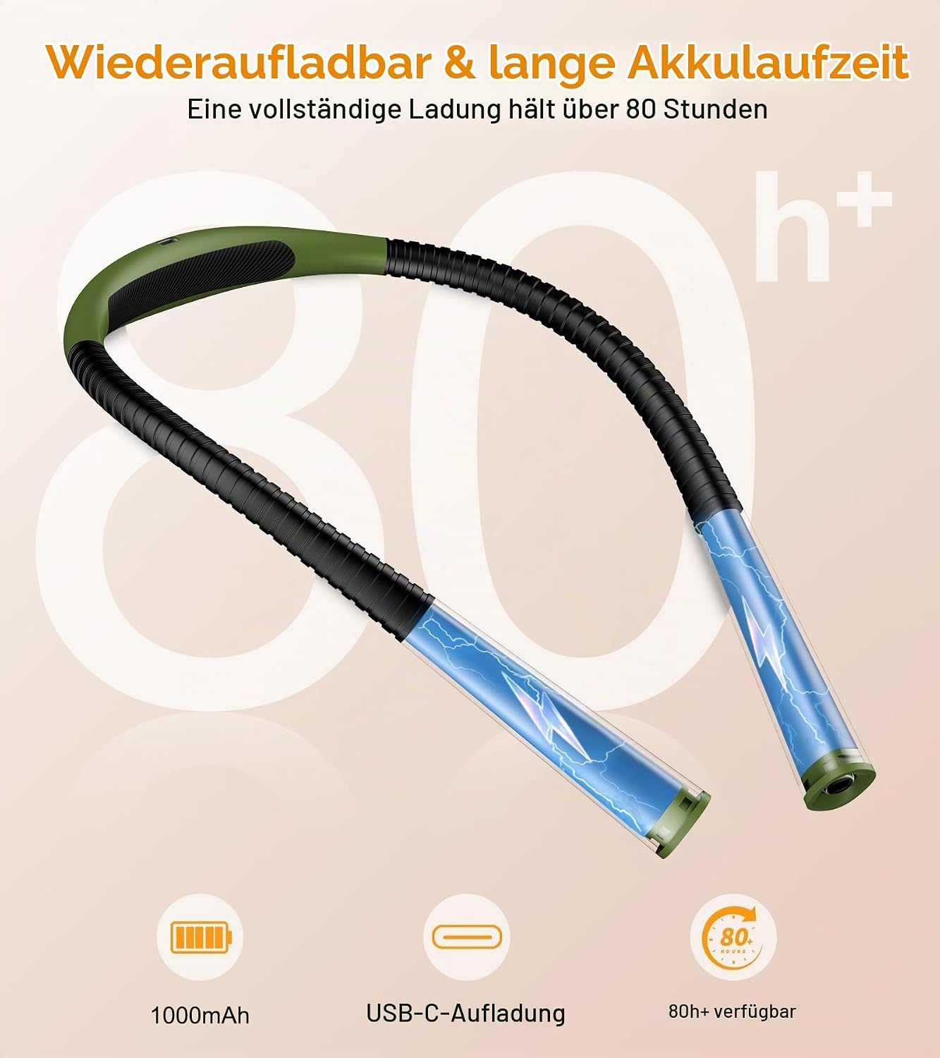 image:imageGritin Leselampe Hals Buchlampe 4 Farben amp 5 Helligkeit Stufenlos DimmbarTiefgrn