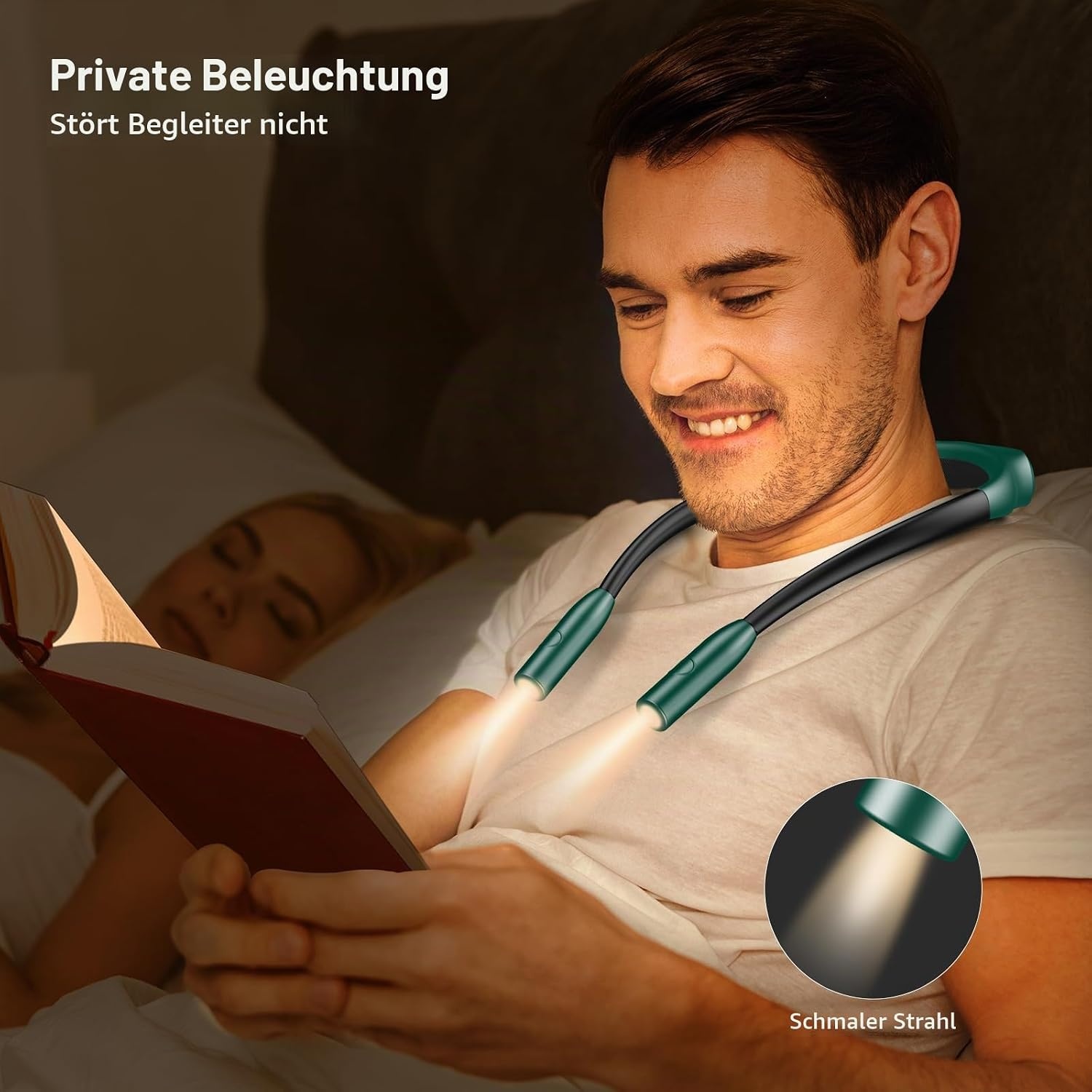 image:imageGritin Leselampe Hals Leselampe Bett mit Stufenlos Dimmen amp 3 LichtfarbeDunkelgrn