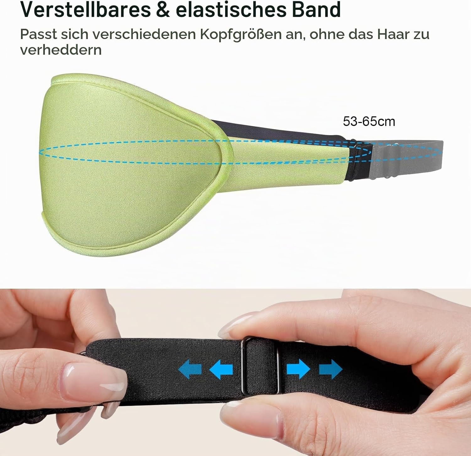image:imageGritin Schlafmaske fr Seitenschlfer 3D Schlafbrille BequemLichtgrn