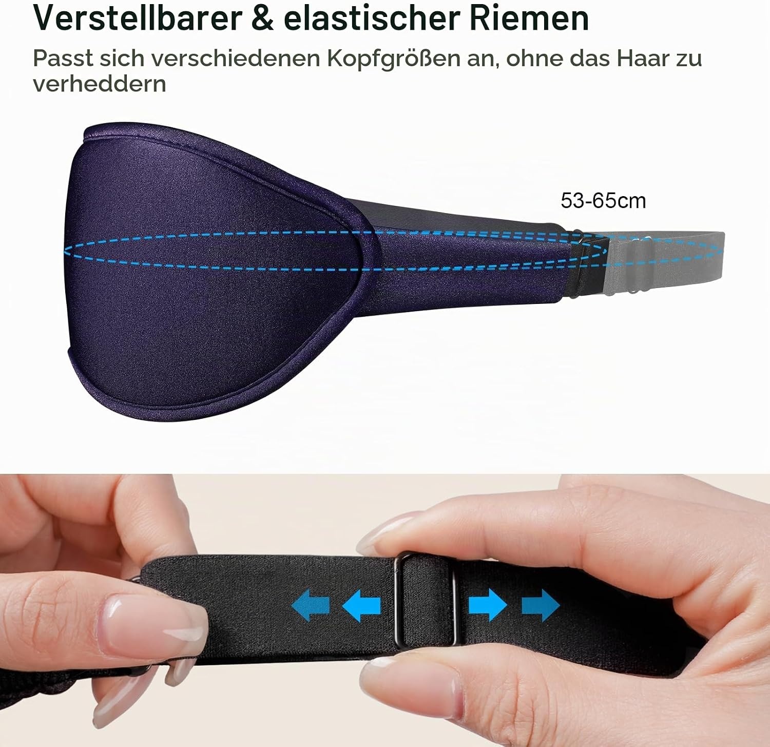 image:imageGritin Schlafmaske fr Seitenschlfer 3D Schlafbrille BequemTibetblau