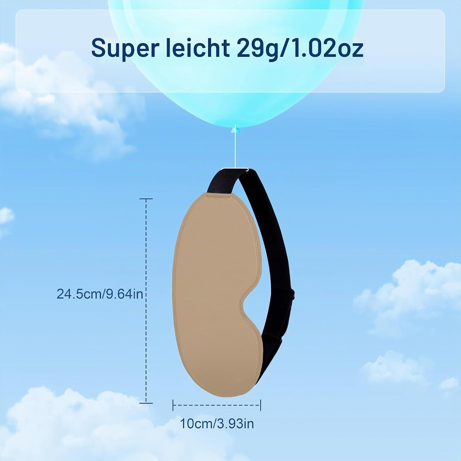 image:imageGritin Schlafmaske fr Seitenschlfer Damen amp Herren 3D Bequem SchlafbrilleBraun