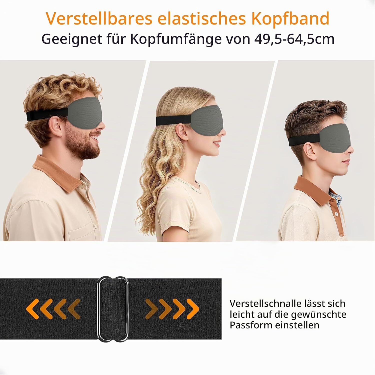 image:imageGritin Schlafmaske fr Seitenschlfer Herren amp Damen Bequem 3D SchlafbrilleHellgrau