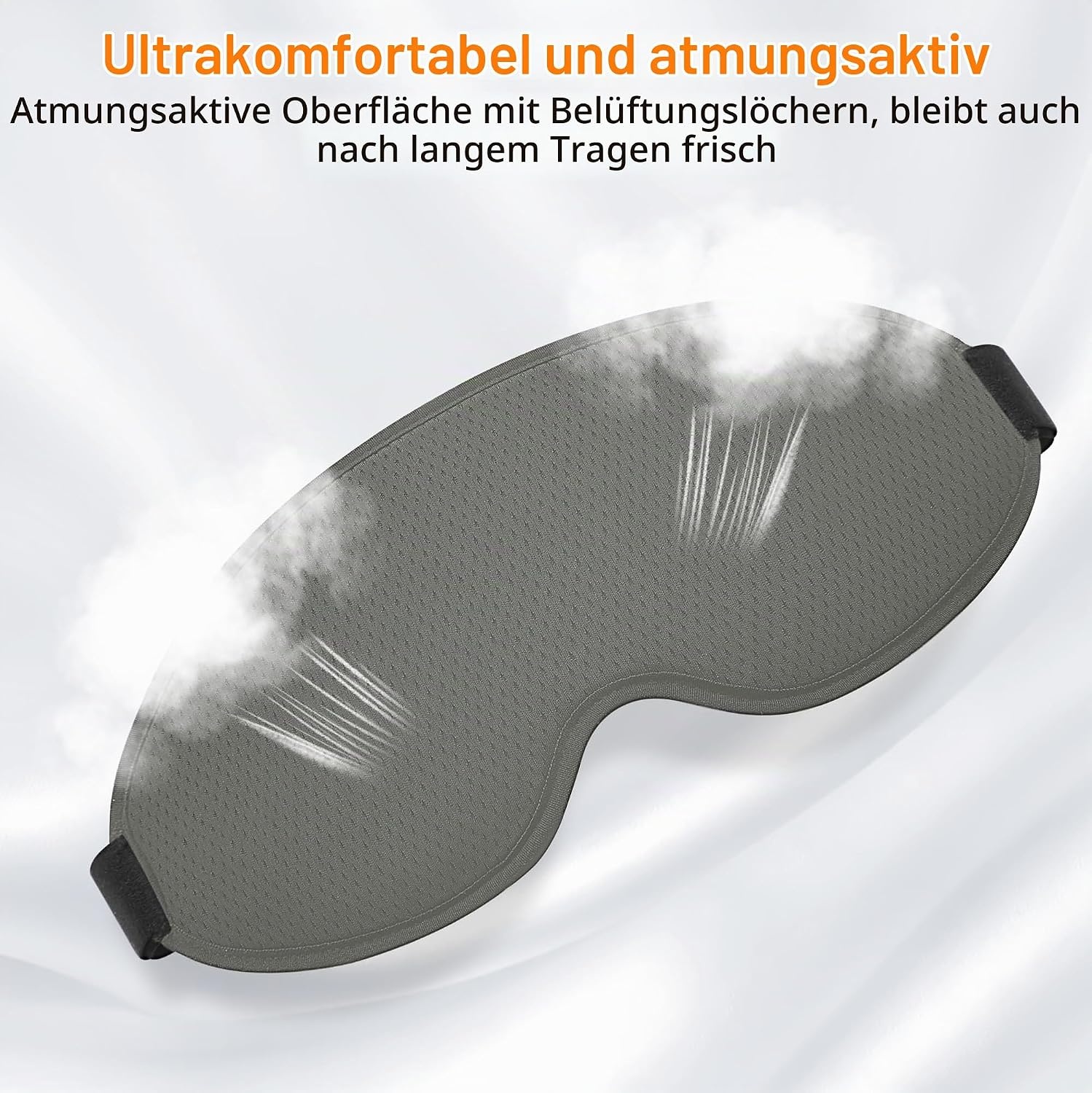 image:imageGritin Schlafmaske fr Seitenschlfer Herren amp Damen Bequem 3D SchlafbrilleHellgrau