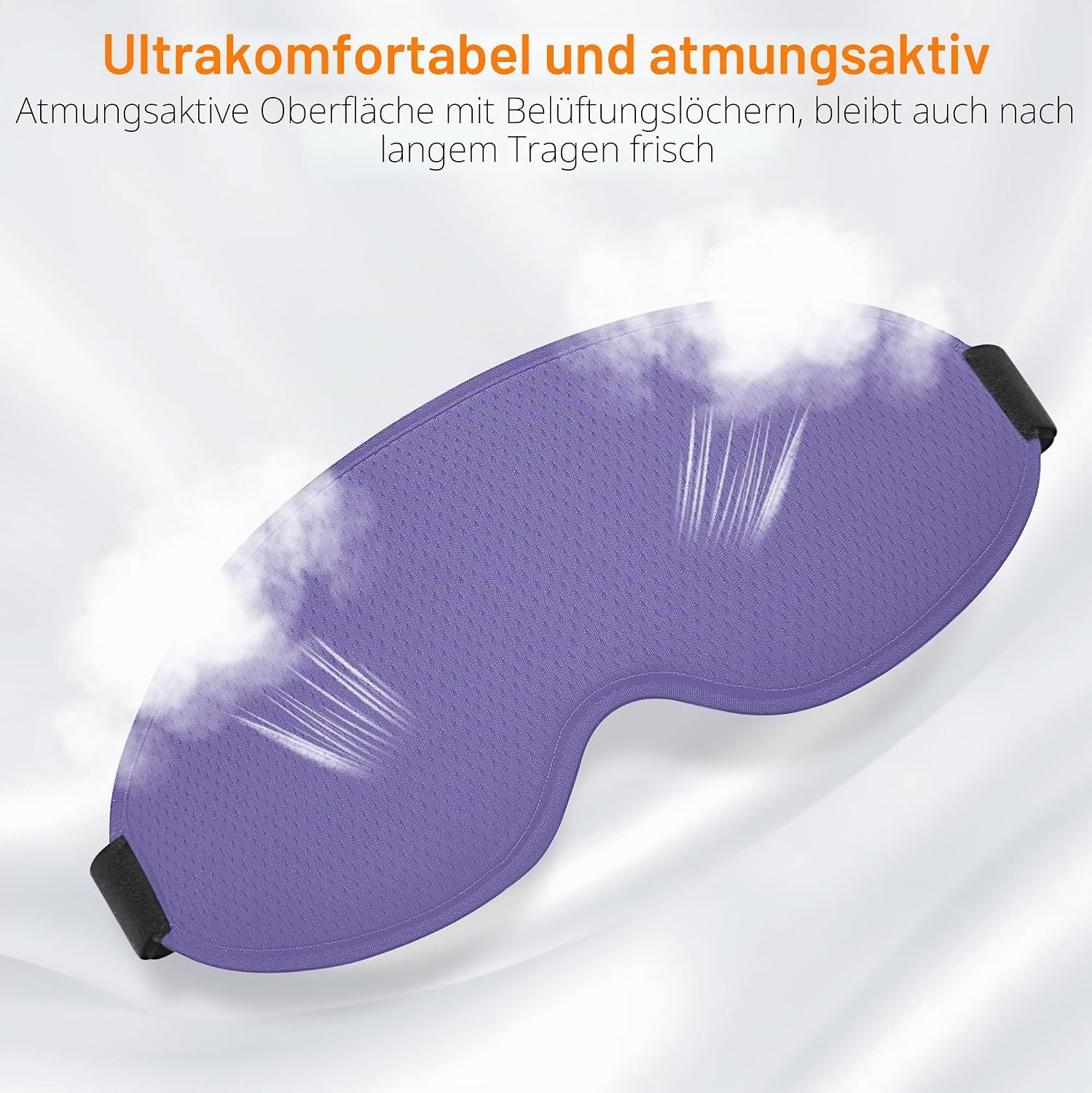 image:imageGritin Schlafmaske fr Seitenschlfer Herren amp Damen Bequem 3D SchlafbrilleMittelviolett