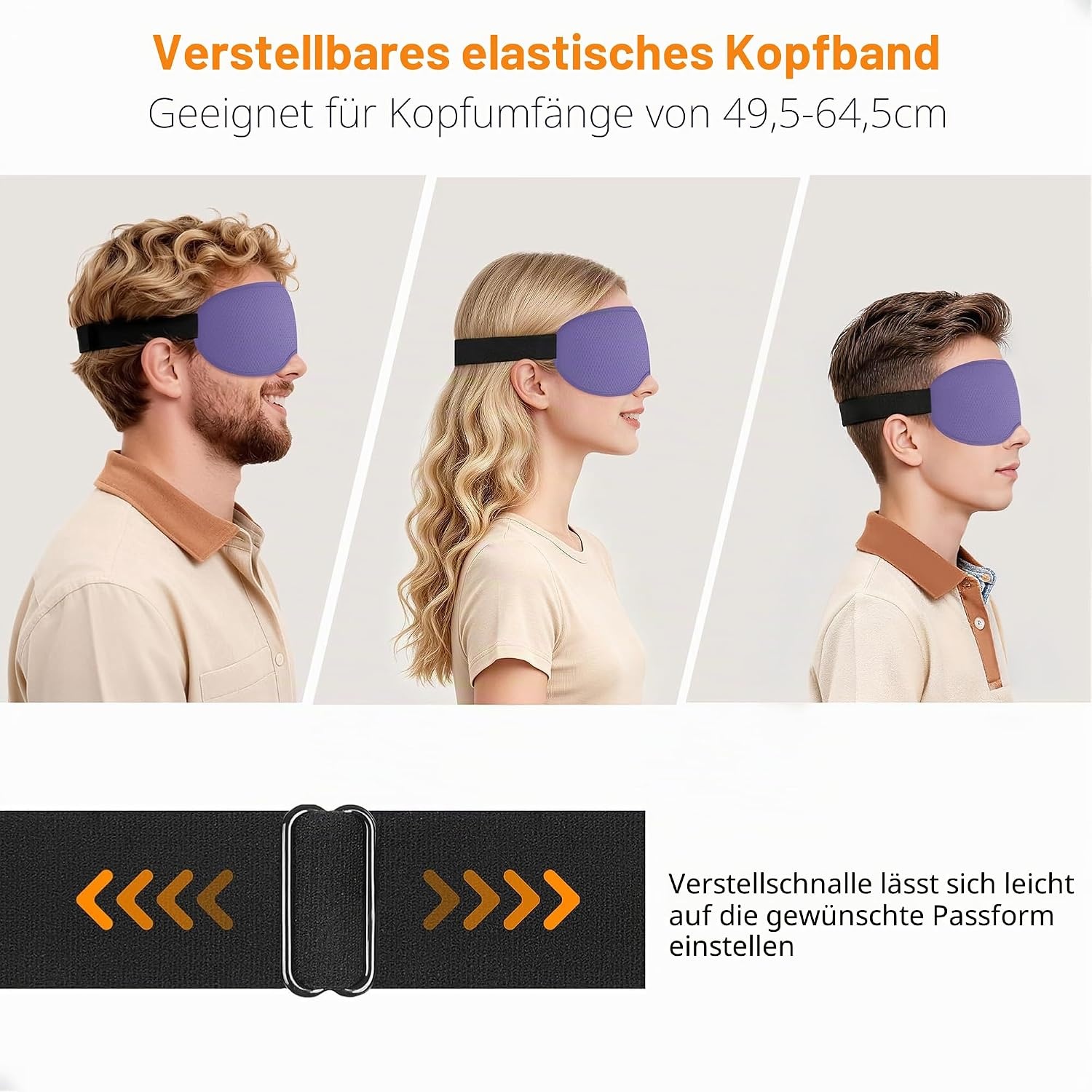 image:imageGritin Schlafmaske fr Seitenschlfer Herren amp Damen Bequem 3D SchlafbrilleMittelviolett