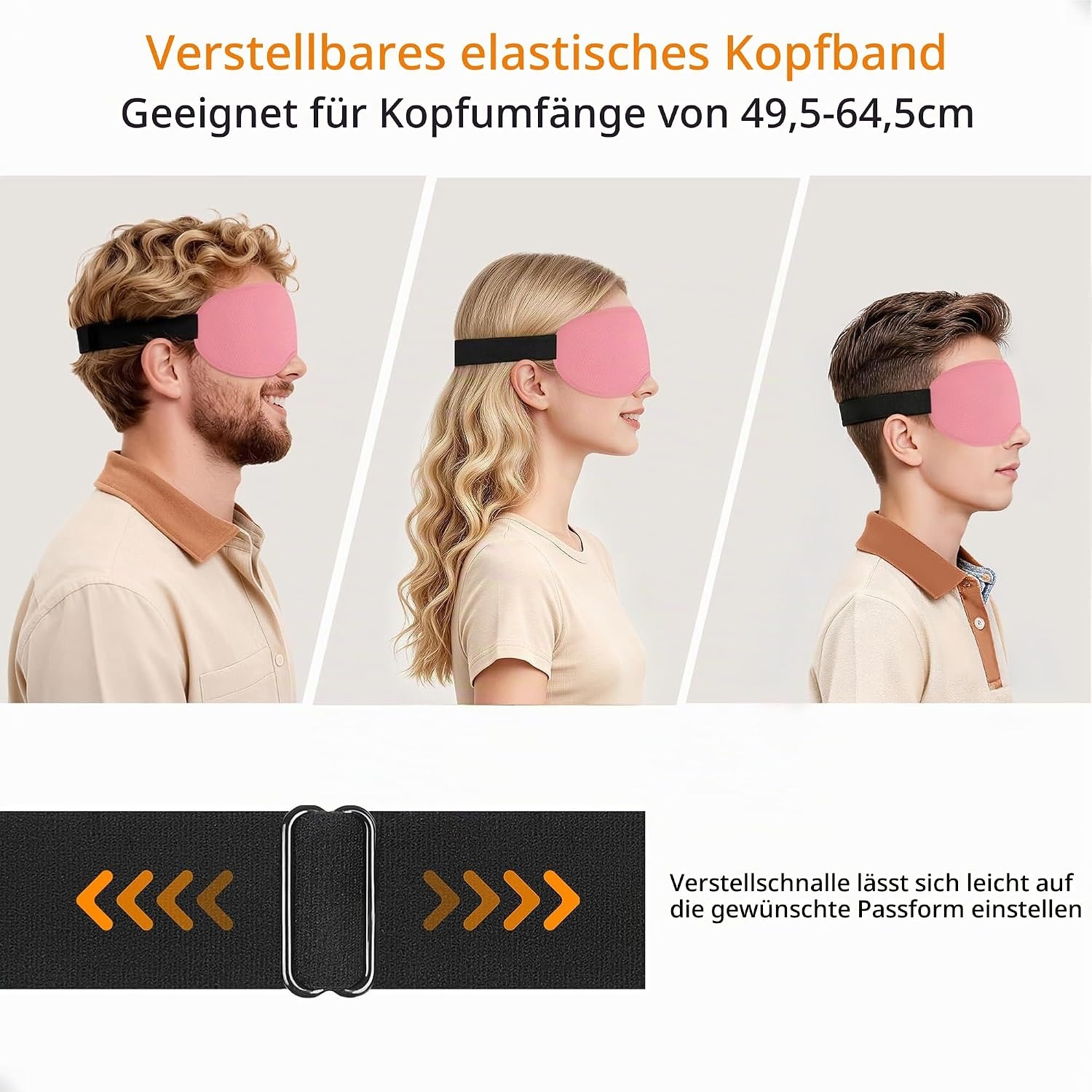 image:imageGritin Schlafmaske fr Seitenschlfer Herren amp Damen Bequem 3D SchlafbrilleRosa