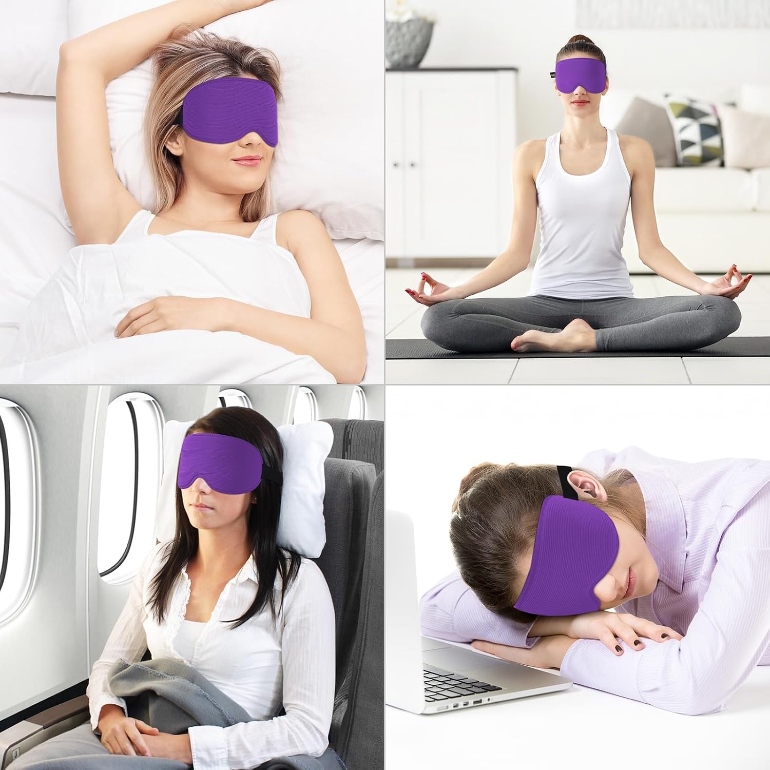 image:imageGritin Schlafmaske fr Seitenschlfer Upgrade 3D Augenhhlen SchlafbrilleDunkelviolett