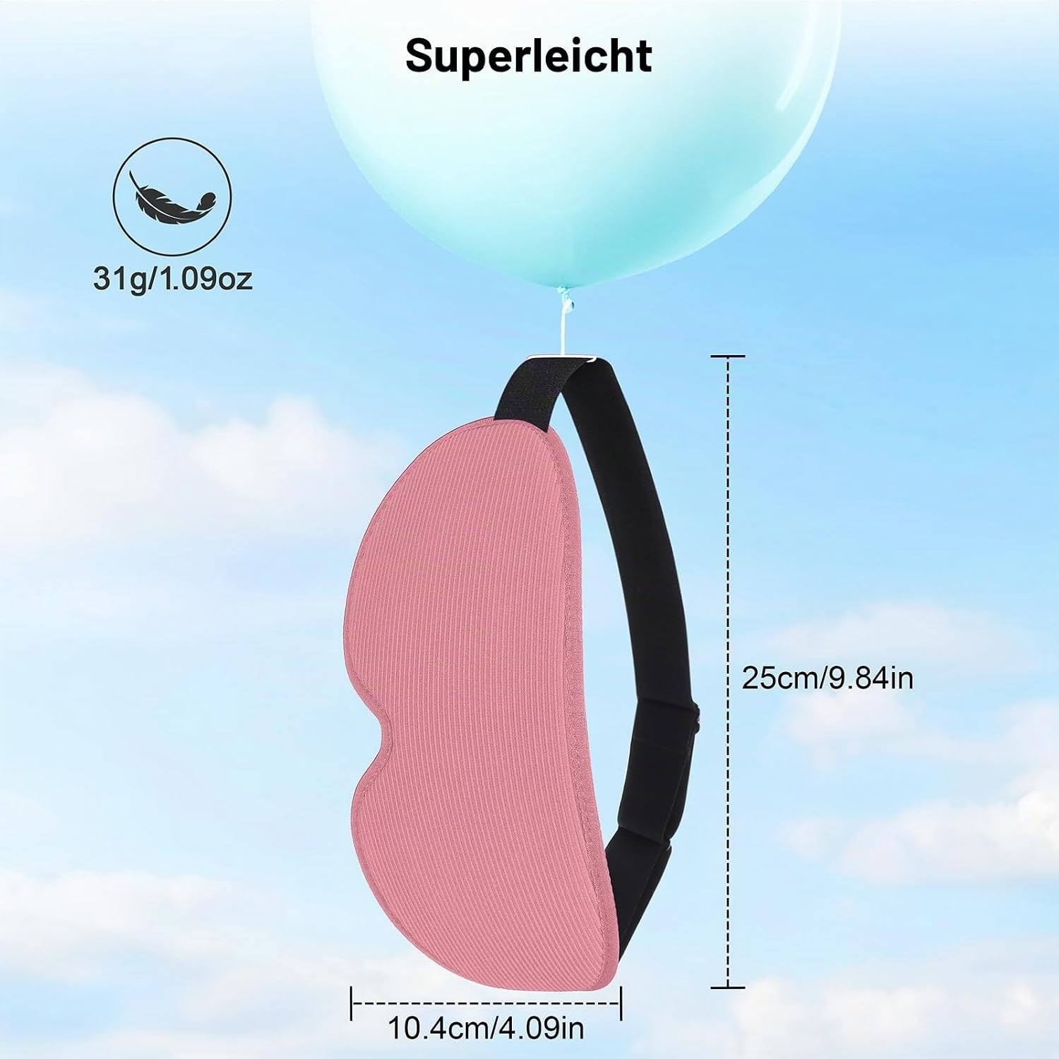 image:imageGritin Schlafmaske fr Seitenschlfer Upgrade 3D Augenhhlen SchlafbrilleRosa