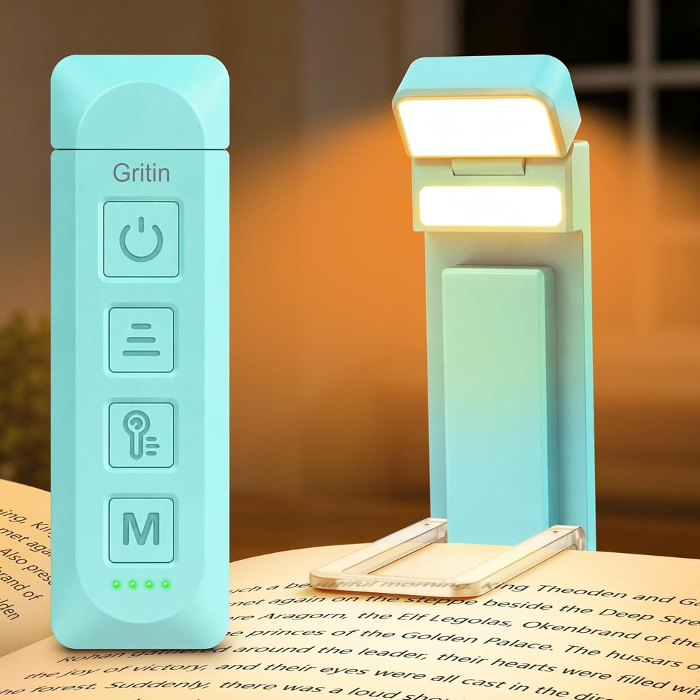 image:imageGritin 2026 Gen 3 Leselampe Buch Klemme mit 14 Augenpflege Vollspektrum LEDBlau