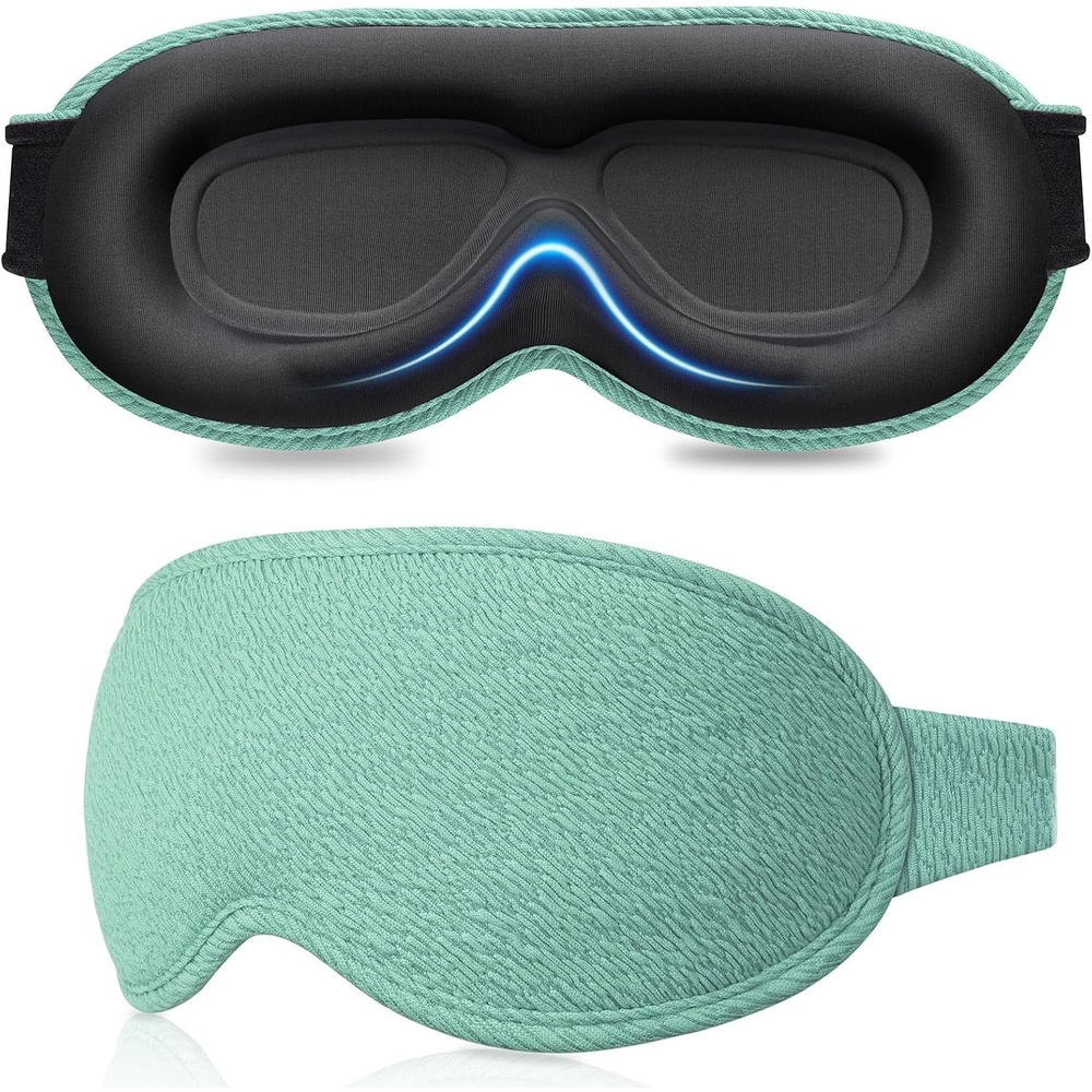 image:imageGritin 3D Schlafmaske fr Seitenschlfer Upgrade Atmungsaktive SchlafbrilleCyan