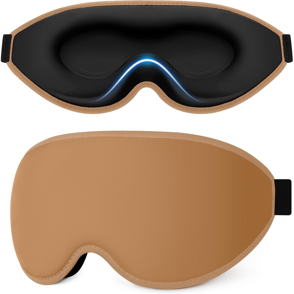 image:imageGritin 3D Schlafmaske fr Seitenschlfer Upgrade Augenmaske Herren amp FrauenBraun