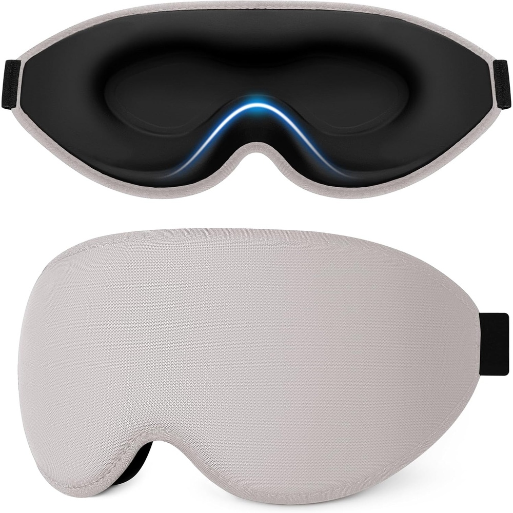 image:imageGritin 3D Schlafmaske fr Seitenschlfer Upgrade Augenmaske Herren amp FrauenLichtgrau