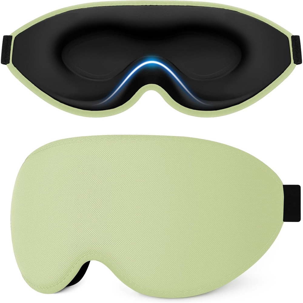 image:imageGritin 3D Schlafmaske fr Seitenschlfer Upgrade Augenmaske Herren amp FrauenLichtgrn