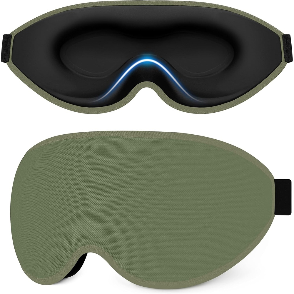 image:imageGritin 3D Schlafmaske fr Seitenschlfer Upgrade Augenmaske Herren amp FrauenOlivgrn