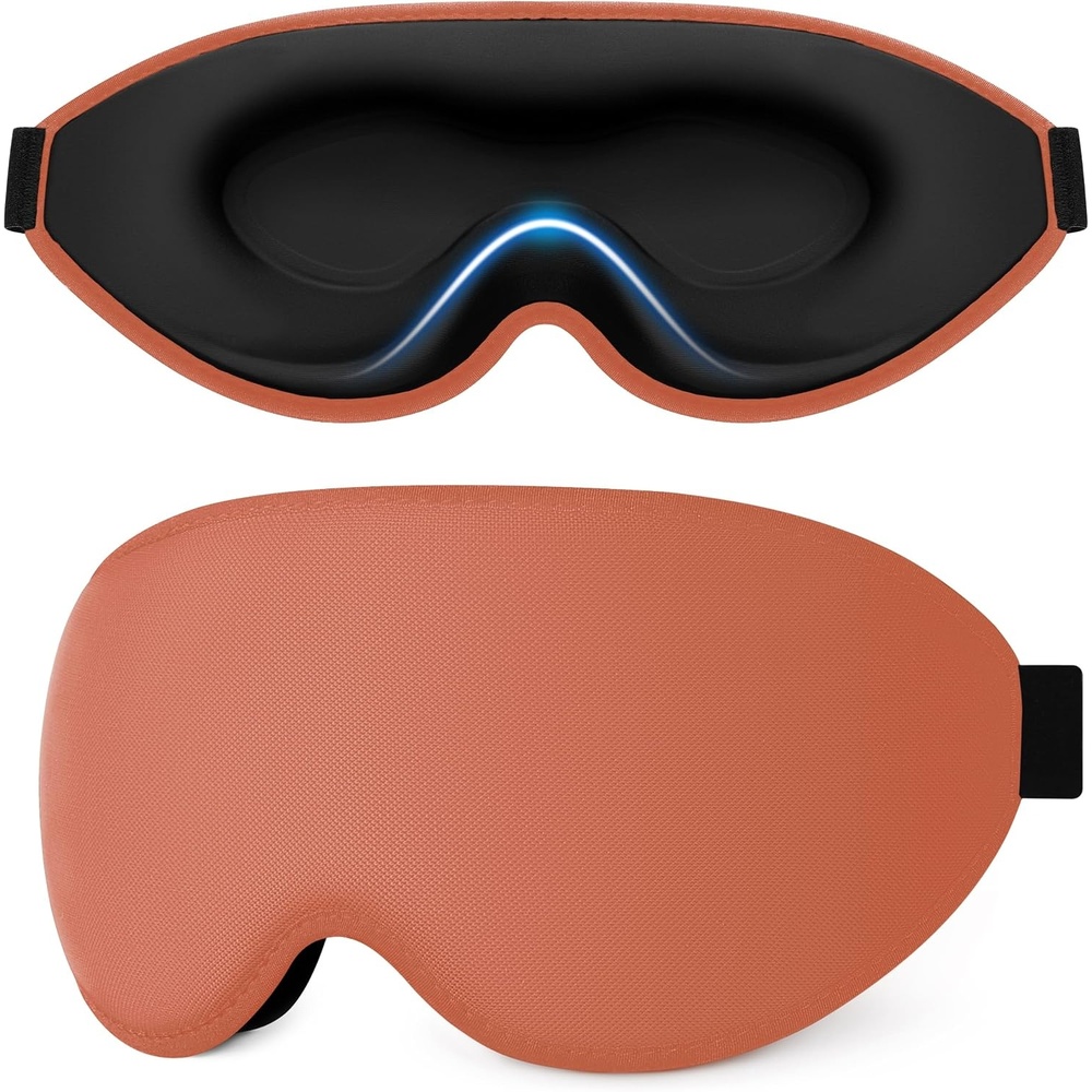 image:imageGritin 3D Schlafmaske fr Seitenschlfer Upgrade Augenmaske Herren amp FrauenRotbraun