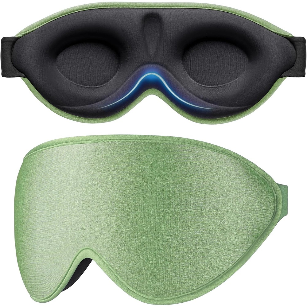 image:imageGritin Schlafmaske fr Seitenschlfer 3D Schlafbrille BequemLichtgrn