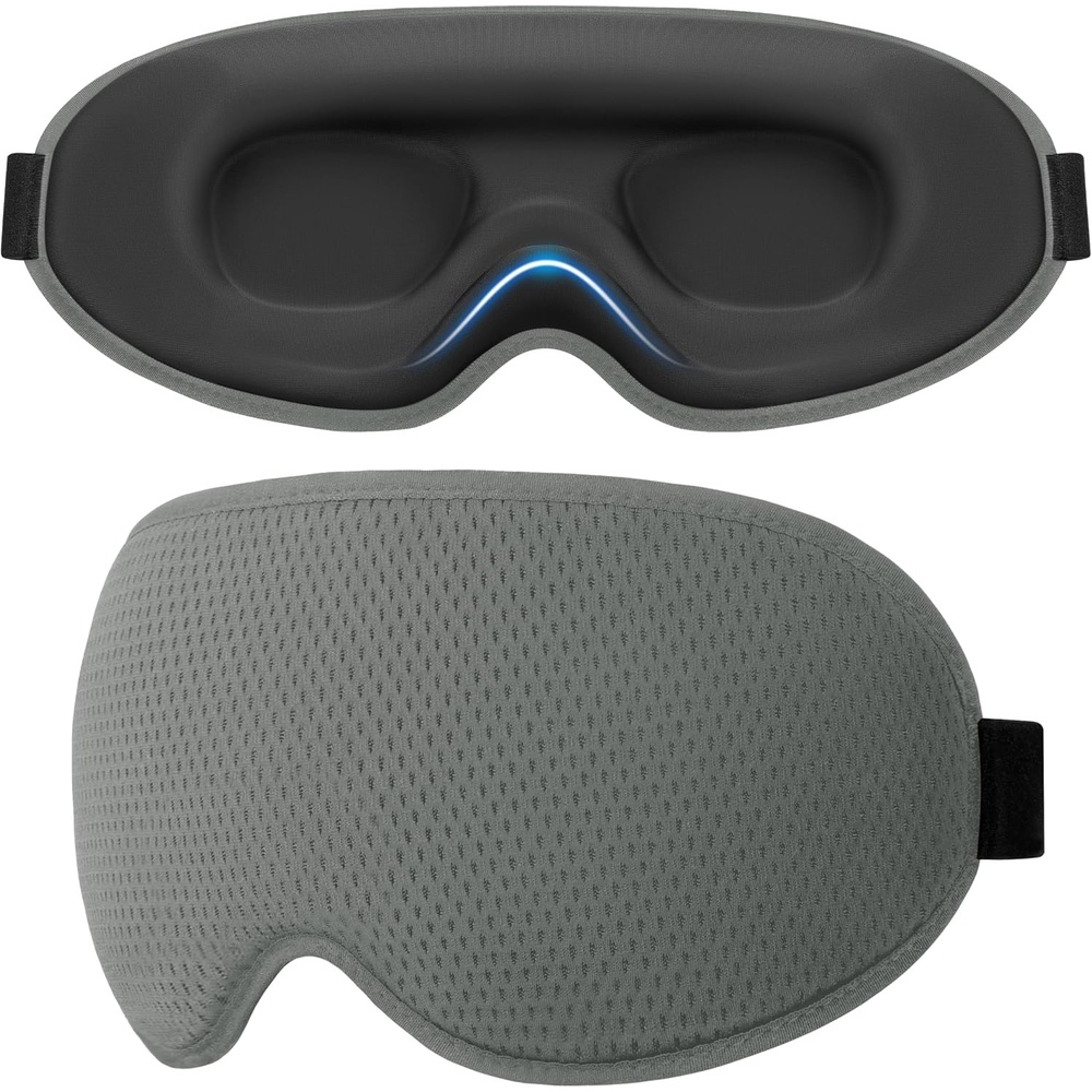 image:imageGritin Schlafmaske fr Seitenschlfer Herren amp Damen Bequem 3D SchlafbrilleHellgrau