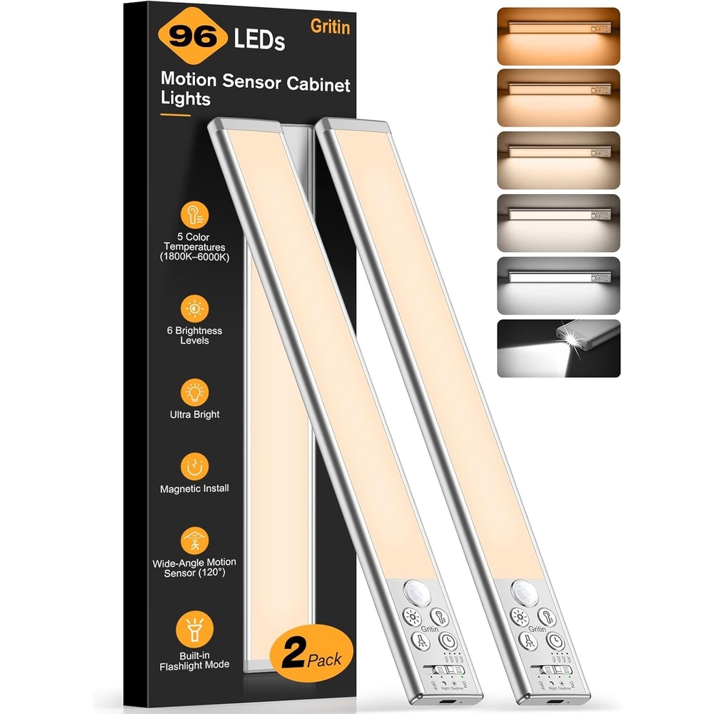 image:imageGritin Schrankbeleuchtung Unterbauleuchte Kche mit Torch 373 cm2er PackSilber