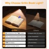 Gritin 2026 Gen 2 Leselampe Buch Klemme 30 Augenschonende Vollspektrum-LEDs(Dunkelblau)