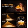 Gritin 2026 Gen 2 Leselampe Buch Klemme 30 Augenschonende Vollspektrum-LEDs(Grün)