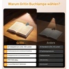 Gritin 2026 Gen 2 Leselampe Buch Klemme 30 Augenschonende Vollspektrum-LEDs(Meeresblau)