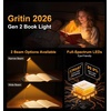 Gritin 2026 Gen 2 Leselampe Buch Klemme 30 Augenschonende Vollspektrum-LEDs(Orange)