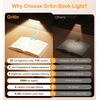 Gritin 2026 Gen 2 Leselampe Buch Klemme 32 Augenschonende Vollspektrum-LEDs(Blau)