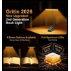 Gritin 2026 Gen 2 Leselampe Buch Klemme 32 Augenschonende Vollspektrum-LEDs(Waldgrün)