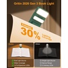 Gritin 2026 Gen 3 Leselampe Buch Klemme mit 14 Augenpflege Vollspektrum LED(Dunkelgrün)