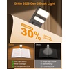 Gritin 2026 Gen 3 Leselampe Buch Klemme mit 14 Augenpflege Vollspektrum LED(Schwarz)