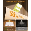 Gritin 2026 Gen 3 Leselampe Buch Klemme mit 14 Augenpflege Vollspektrum LED(Smaragdgrün)