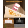 Gritin 2026 Gen 3 Leselampe Buch Klemme mit 14 Augenpflege Vollspektrum LED(Warmrosa)