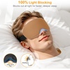 Gritin 3D Schlafmaske für Seitenschläfer Atmungsaktive & Lichtblockierend(Braun)