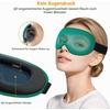 Gritin 3D Schlafmaske für Seitenschläfer Atmungsaktive & Lichtblockierend(Dunkelcyan)